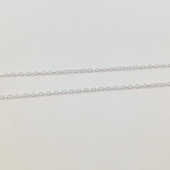 Italian 925 Sterling Silver 18" Curb Chain Necklace - SIGNED - Picture 6 of 8